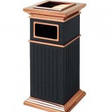 酒店方形羅馬柱垃圾桶