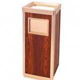 玫瑰金仿木紋垃圾桶