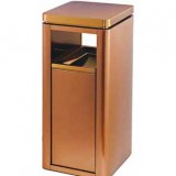 電鍍仿銅室內(nèi)不銹鋼果皮箱