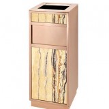 高檔大理石玫瑰金垃圾桶