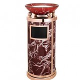 圓形玫瑰金落地垃圾桶