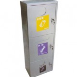 小區(qū)環(huán)衛(wèi)不銹鋼立式分類垃圾桶