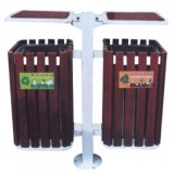 社區(qū)鋼木分類垃圾箱