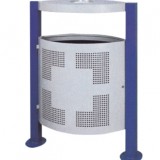 戶外小區沖孔鋼制垃圾桶