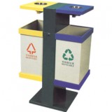 小區帶煙缸分類垃圾桶