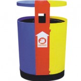 單桶三色分類(lèi)鋼制垃圾桶