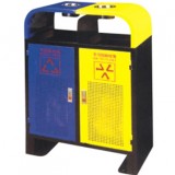 U形戶外雙桶鋼制垃圾桶