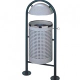 鋼制沖孔圓形垃圾桶