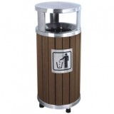 塑木鋼木垃圾桶