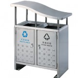 不銹鋼戶外斜蓋分類(lèi)垃圾桶