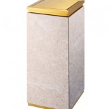 土豪金帶大理石鈦金垃圾桶