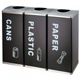 三分類烤漆鐵皮垃圾桶