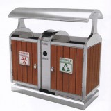 高鐵分類環(huán)保鋼木垃圾桶