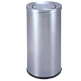 翻蓋不銹鋼商場垃圾桶