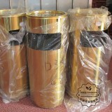 室內(nèi)圓柱形不銹鋼垃圾桶圖片