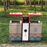 公園環衛戶外分類不銹鋼垃圾桶廠