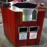 珠海灣仔街道大型戶外分類鋼木垃圾桶采購案例