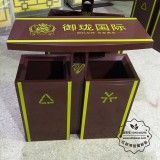 烤漆戶外雙分類不銹鋼垃圾回收箱訂制