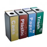 不銹鋼四分類環(huán)保回收桶