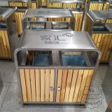 廣東東莞室外分類鋼木垃圾箱采購