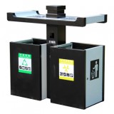 戶外小區兩分類鋼制垃圾箱