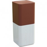 電鍍仿木紋室內方形不銹鋼果皮箱