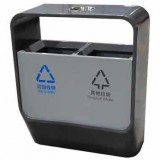 戶外噴塑兩分類不銹鋼垃圾桶