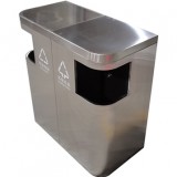 室內外組合式兩分類不銹鋼垃圾桶