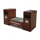 火車站大型鋼木分類垃圾箱