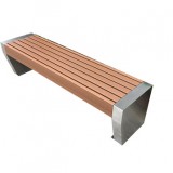 室外物業不銹鋼休閑椅長椅