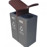 戶外翼形噴塑不銹鋼分類垃圾箱