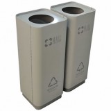 室內方形組合式不銹鋼分類垃圾桶