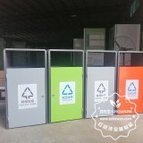 深圳中學的新亮點方形不銹鋼分類垃圾桶