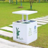 戶外公園的環保利器四分類不銹鋼垃圾桶