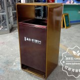 小區(qū)電梯口方形電鍍不銹鋼垃圾桶定制