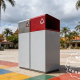 城市之心定制化噴粉不銹鋼垃圾桶的藝術與功能