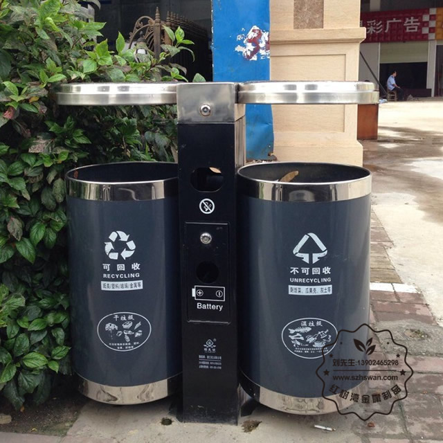 不銹鋼分類環保垃圾桶圖片003