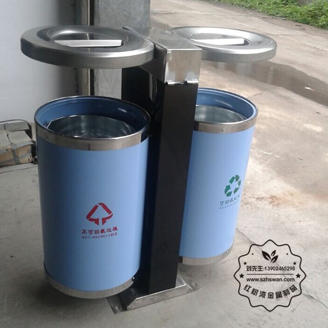 不銹鋼分類環保垃圾桶圖片004