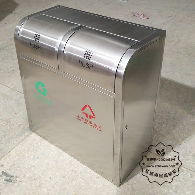 不銹鋼分類環保垃圾桶圖片001