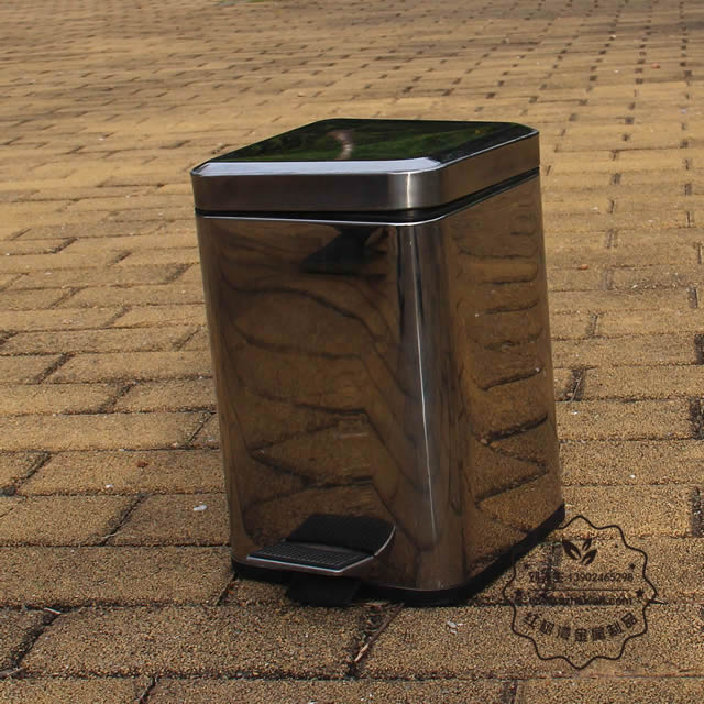 高檔室內不銹鋼垃圾箱圖片