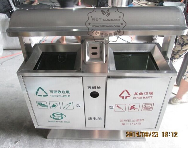 戶外景區(qū)常用不銹鋼分類環(huán)保垃圾桶圖片001