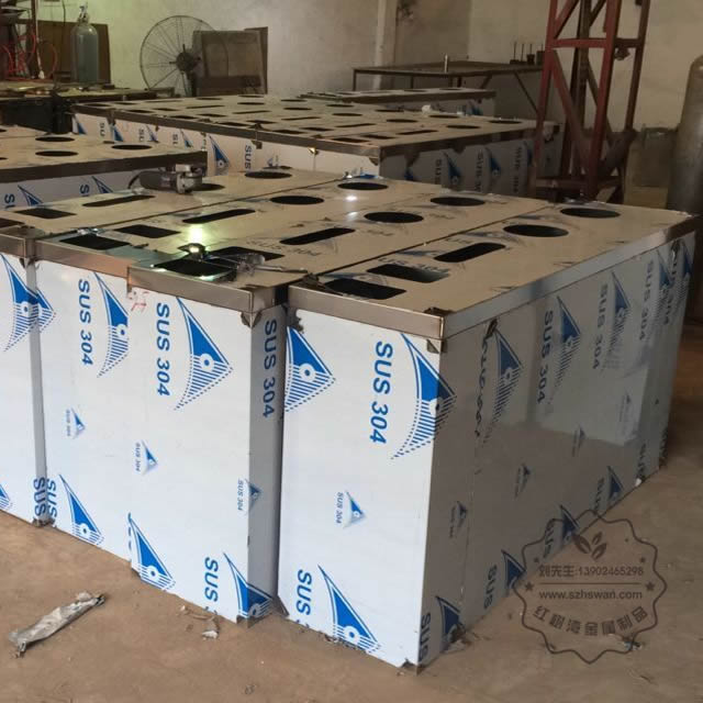 不銹鋼五分類垃圾桶圖片003