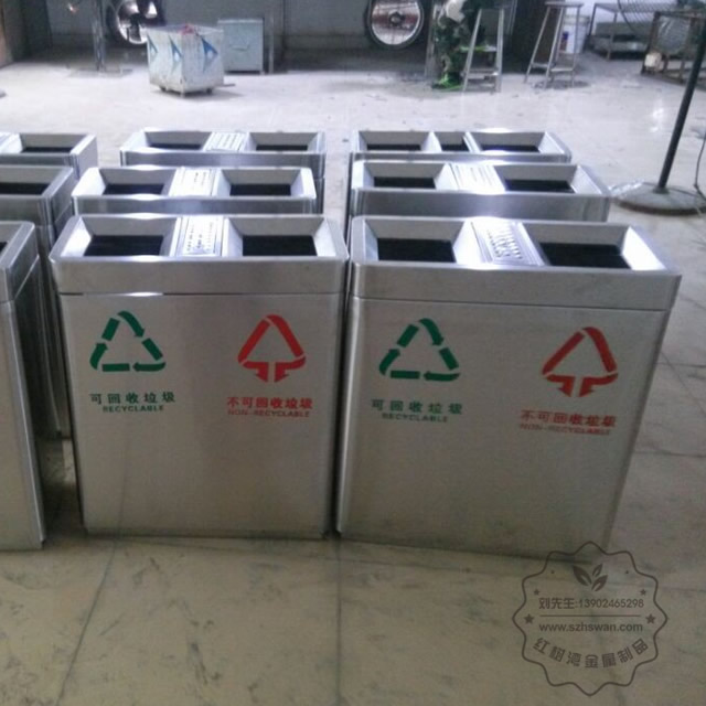不銹鋼分類商場垃圾桶圖片001