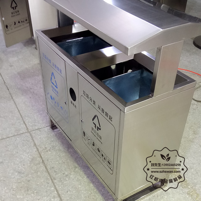 戶外分類方形垃圾桶圖片002