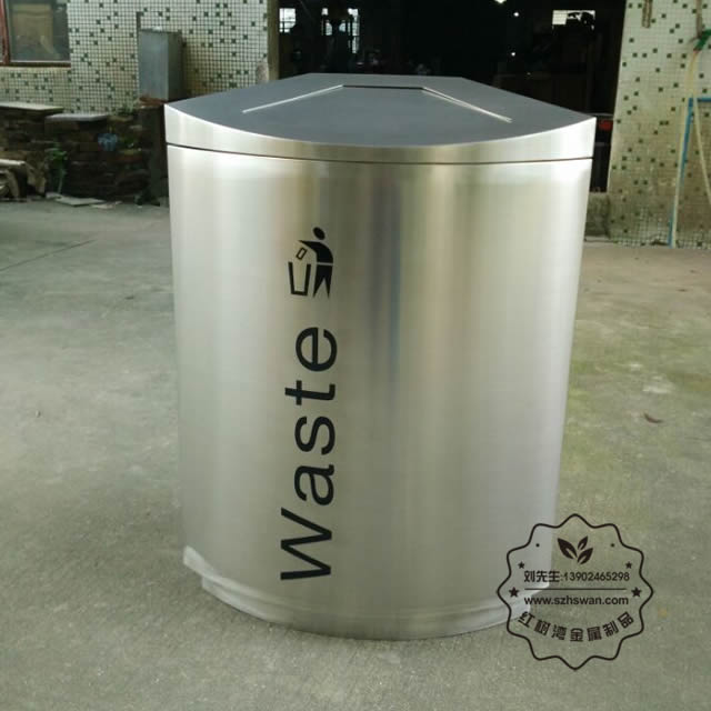 高檔室內不銹鋼垃圾箱圖片