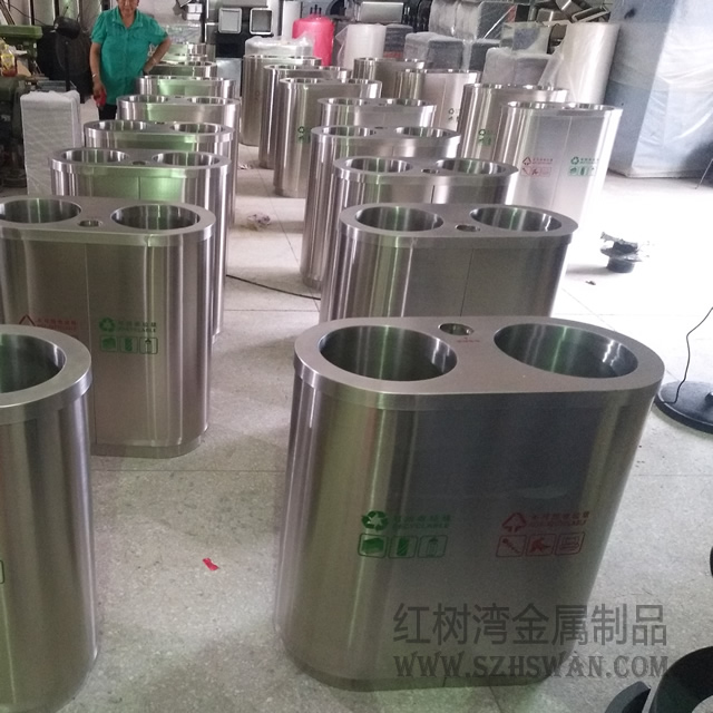 室內(nèi)兩分類不銹鋼垃圾箱