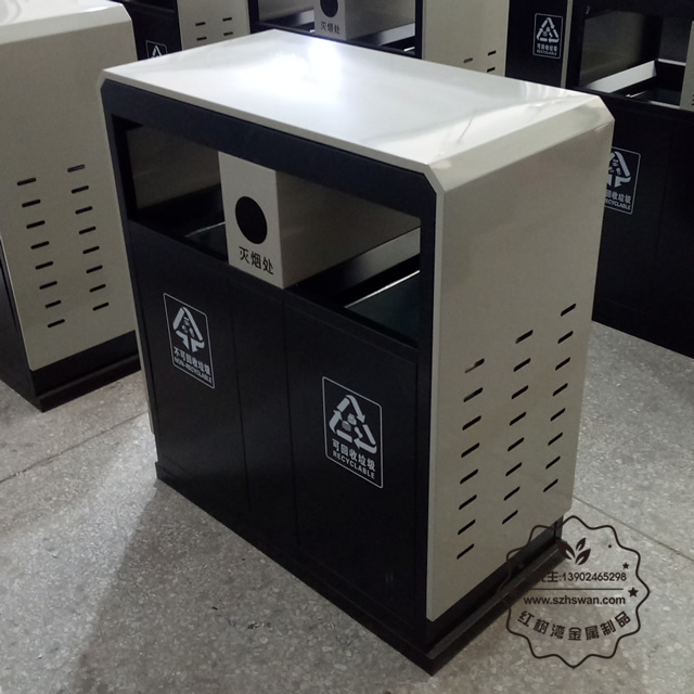 高溫烤漆戶外不銹鋼垃圾桶垃圾桶圖片004