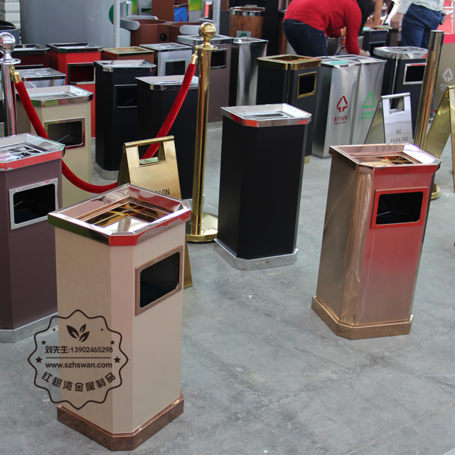 不銹鋼烤漆垃圾桶圖片001
