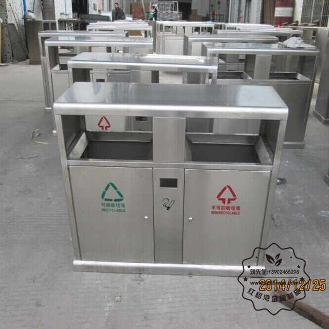 不銹鋼垃圾箱圖片004