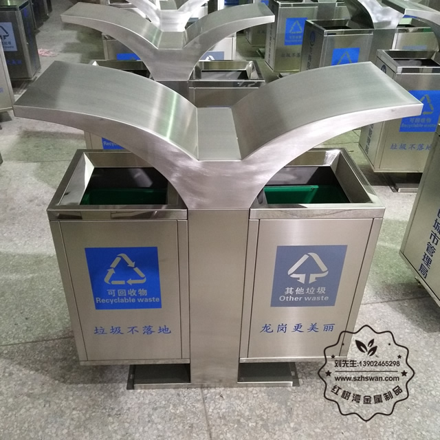 不銹鋼垃圾箱圖片003